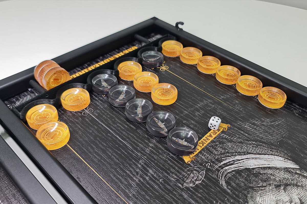 Exclusif : « Franklin 100 » – backgammon à thème dollar américain