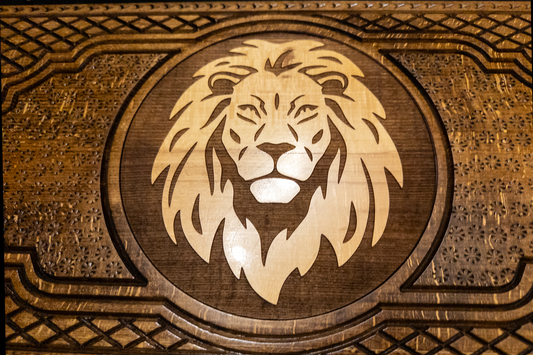 "Golden Lion" – Set (Backgammon + Checkers), 60×60 cm,