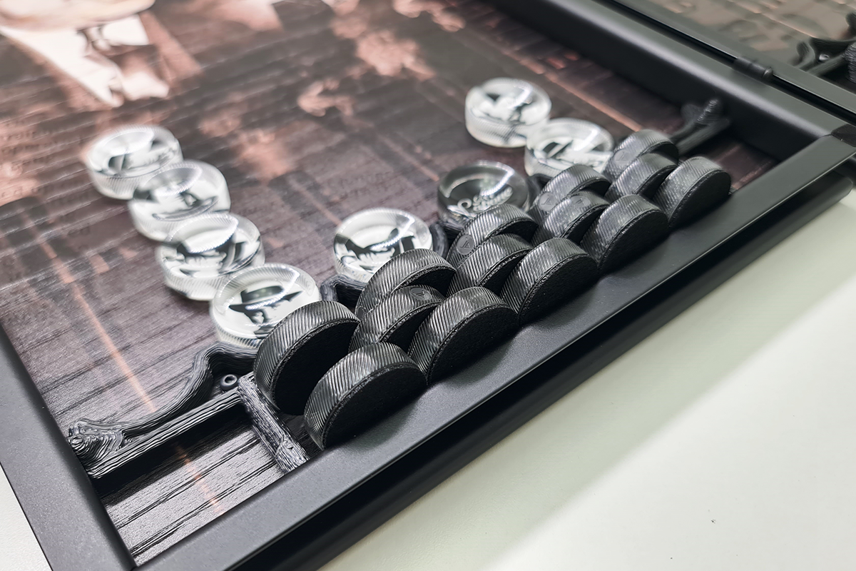 Exclusif : « Édition Al Capone » – backgammon en placage de chêne