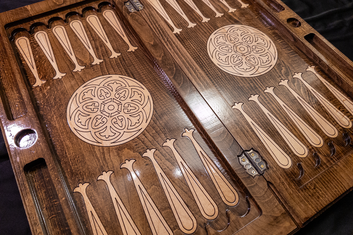 Spirala Naturii Table, Dames et Échecs 3 en 1. 60x60 cm