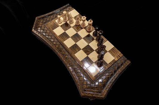 Royal Diamonds Backgammon, Checkers and Chess 3 in 1. 60x60 cm