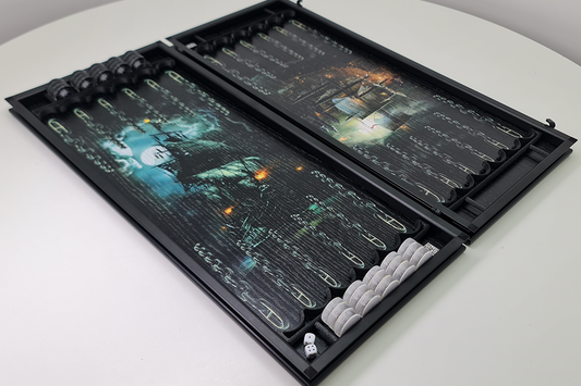 Exclusive: "Pirate Ship" – oak veneer backgammon game
