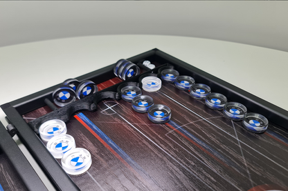 Exclusive: "BMW Heritage" – oak veneer backgammon game