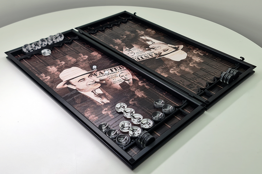 Exclusif : « Édition Al Capone » – backgammon en placage de chêne