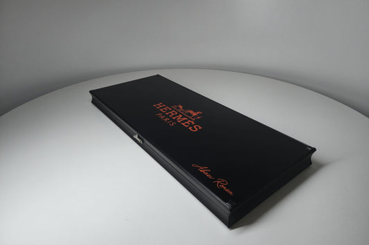 Hermès Orange, tempered glass backgammon set