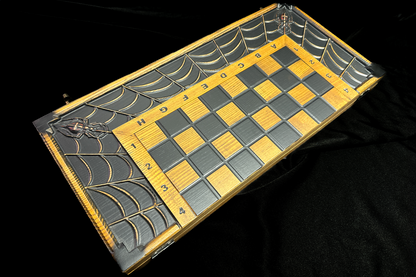 Schachset und 3-in-1 Tisch Schwarze Spinne